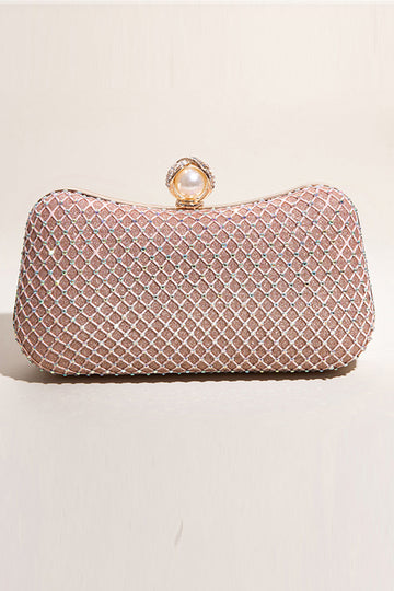 Brokat Blush Beaded Party Clutch